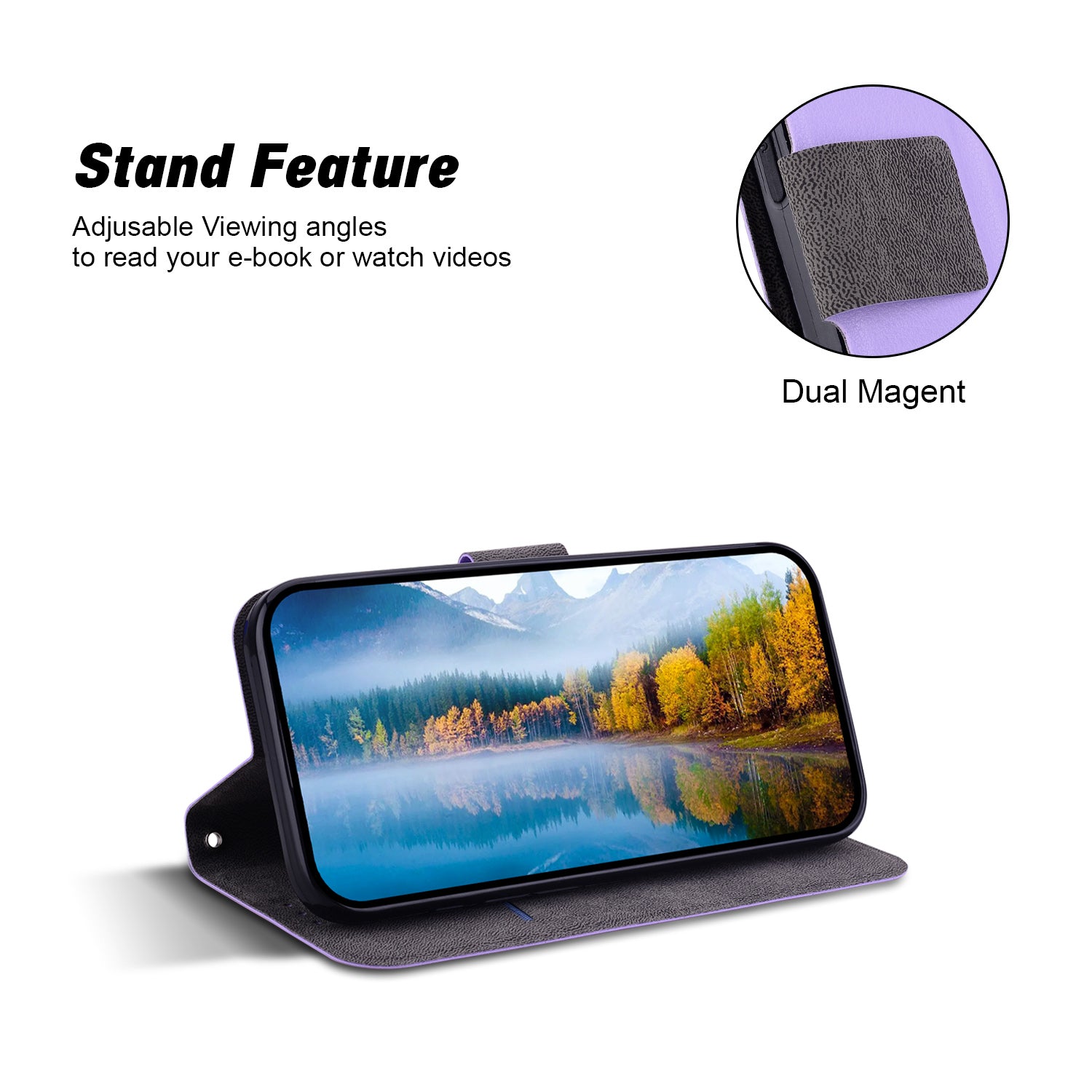 For Samsung Galaxy A06 Case Ultra-Thin PU Leather + TPU Phone Cover with Card Slot - Purple