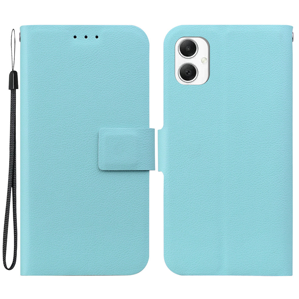 For Samsung Galaxy A06 Case Ultra-Thin PU Leather + TPU Phone Cover with Card Slot - Green
