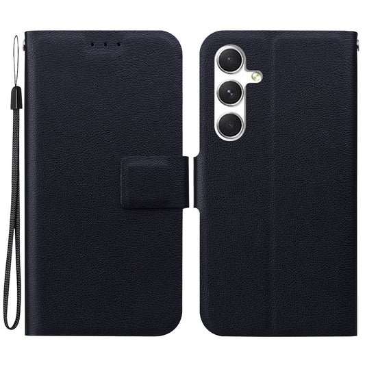 For Samsung Galaxy A16 5G  /  4G Case Ultra-Thin PU Leather + TPU Phone Cover with Card Slot - Black