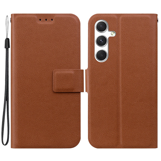For Samsung Galaxy A16 5G  /  4G Case Ultra-Thin PU Leather + TPU Phone Cover with Card Slot - Brown