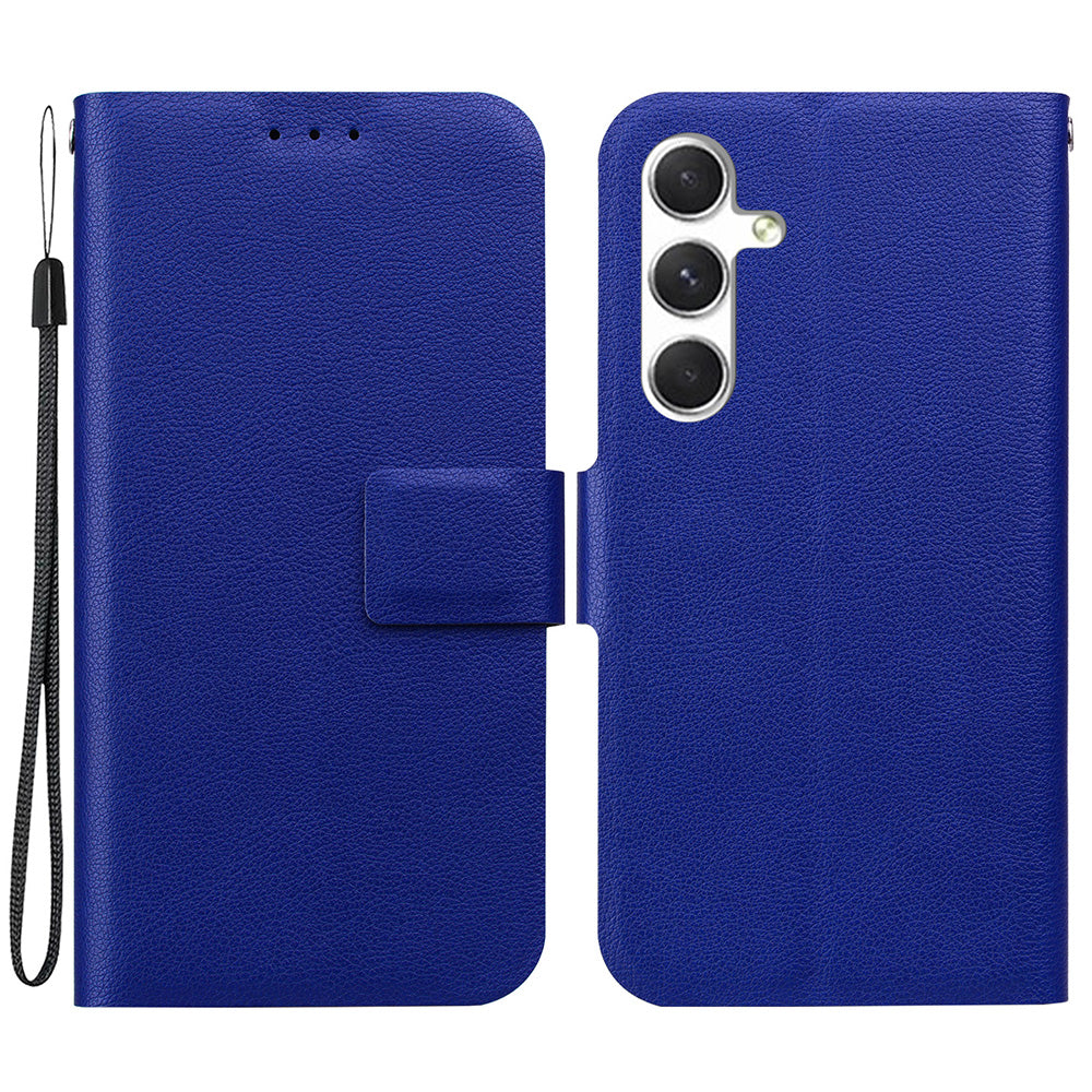 For Samsung Galaxy A16 5G  /  4G Case Ultra-Thin PU Leather + TPU Phone Cover with Card Slot - Blue
