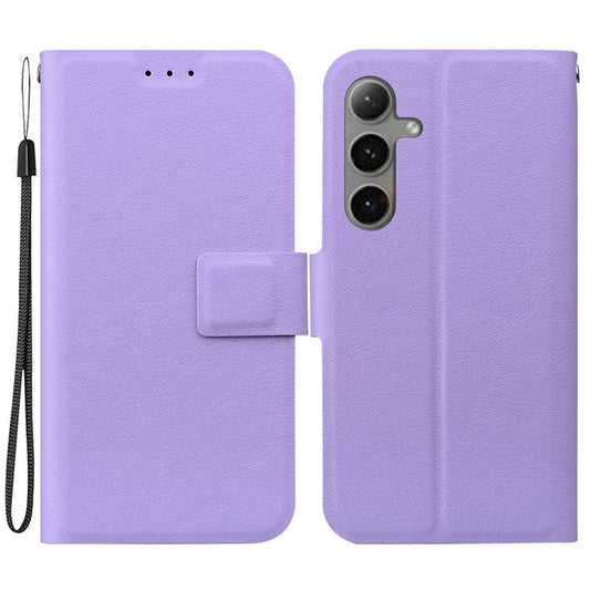 For Samsung Galaxy S24+ Case Ultra-Thin PU Leather + TPU Phone Cover with Card Slot - Purple