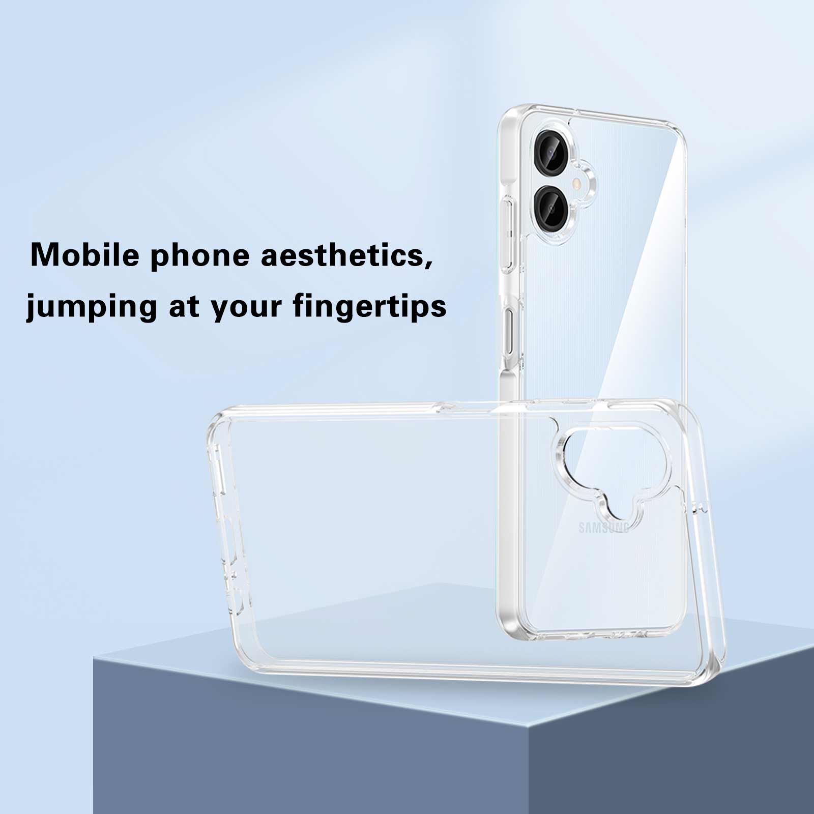 For Samsung Galaxy A06 Case PC + TPU Shockproof Clear Phone Cover - Transparent