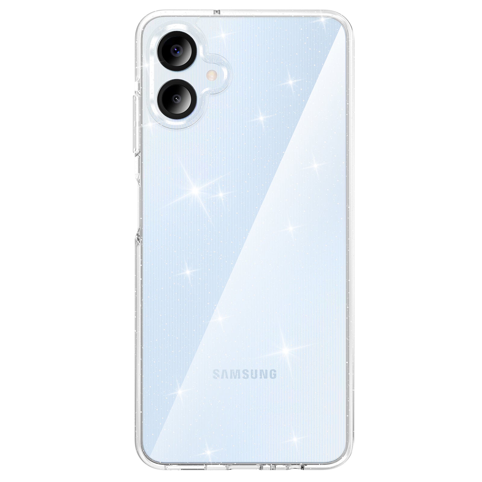 For Samsung Galaxy A06 Case PC + TPU Transparent Glitter Phone Cover