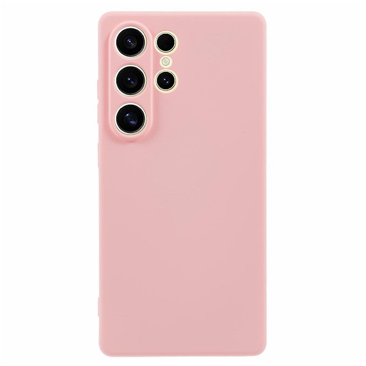 For Samsung Galaxy S25 Ultra Case Arc Edge 2.0mm TPU Protective Phone Cover - Pink