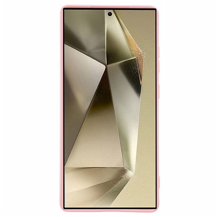 For Samsung Galaxy S25 Ultra Case Arc Edge 2.0mm TPU Protective Phone Cover - Pink
