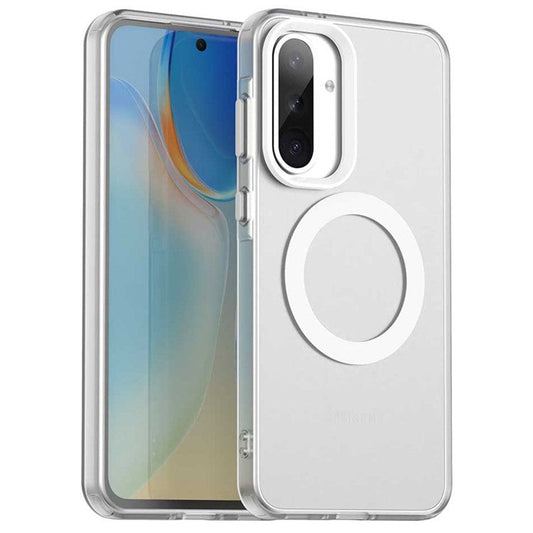 For Samsung Galaxy A36 5G / A56 5G Case Compatible with MagSafe PC+TPU+PET Anti-Drop Phone Cover - White