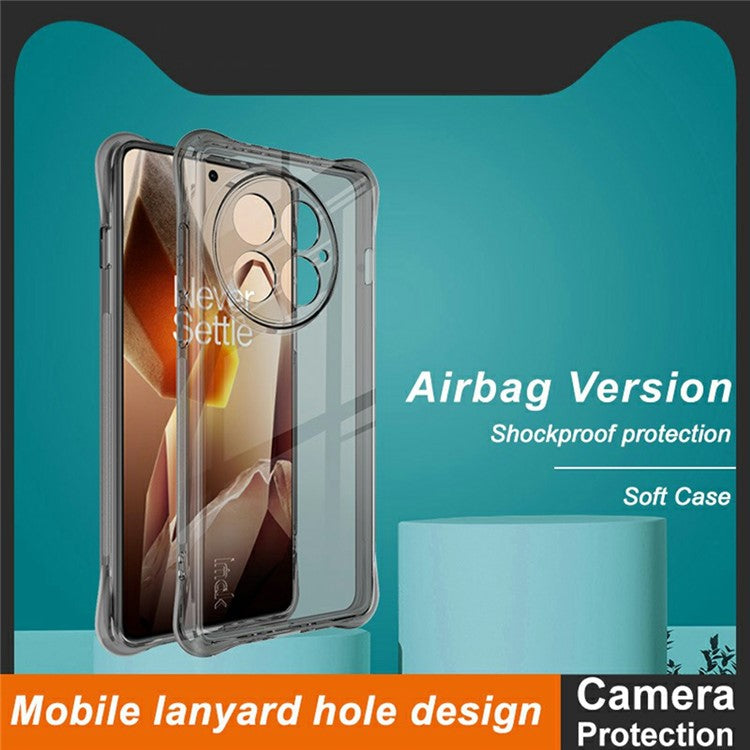 IMAK For OnePlus 13 Case TPU Phone Cover Airbag Shockproof Protection - Transparent Black
