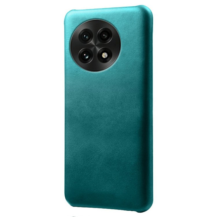 For OnePlus 13 Case Calf Texture PU Leather Hard PC Protective Phone Cover - Green