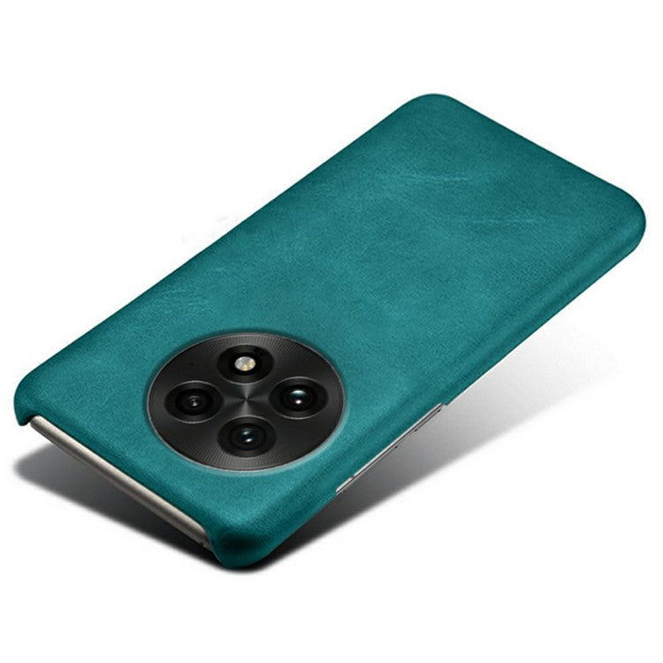 For OnePlus 13 Case Calf Texture PU Leather Hard PC Protective Phone Cover - Green