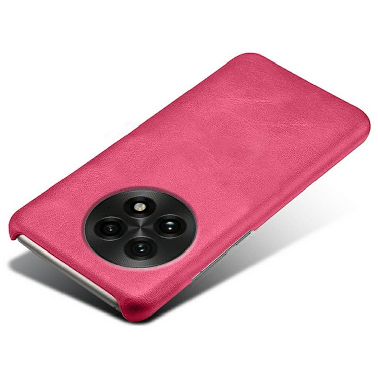 For OnePlus 13 Case Calf Texture PU Leather Hard PC Protective Phone Cover - Rose