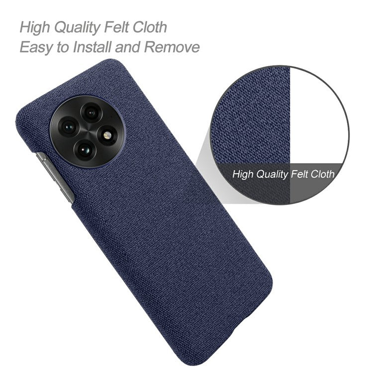 For OnePlus 13 Case Cloth Texture Anti-Scratch Protective PC Phone Cover - Blue