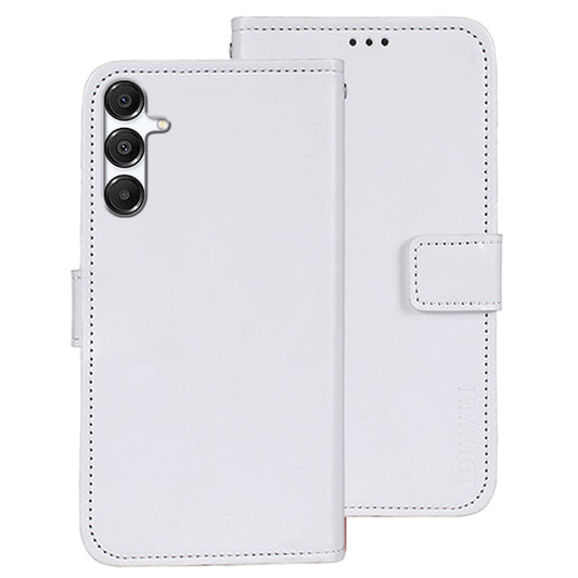 IDEWEI For Samsung Galaxy A16 4G / 5G Stand Case Crazy Horse Texture Leather Phone Cover - White