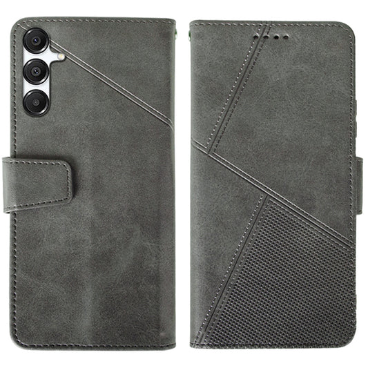 IDEWEI For Samsung Galaxy A16 5G  /  4G Case Leather Wallet Phone Cover Stand Calf Texture - Grey