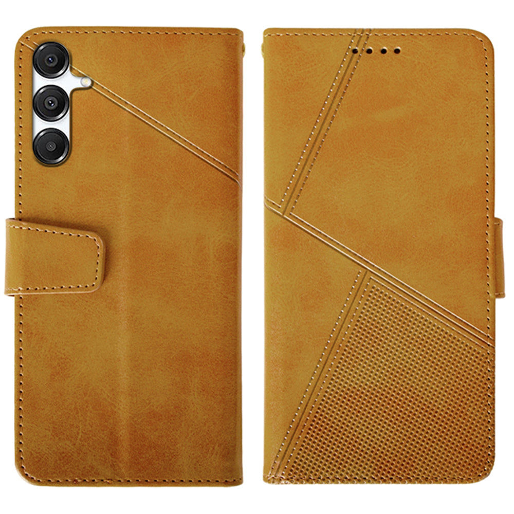IDEWEI For Samsung Galaxy A16 5G  /  4G Case Leather Wallet Phone Cover Stand Calf Texture - Brown