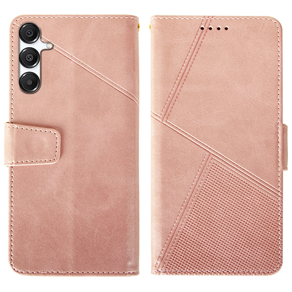 IDEWEI For Samsung Galaxy A16 5G  /  4G Case Leather Wallet Phone Cover Stand Calf Texture - Pink