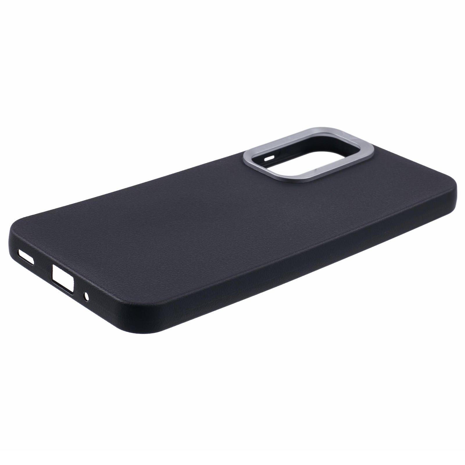 For Samsung Galaxy A16 5G  /  4G Case Leather Textured TPU Shockproof Phone Cover - Black