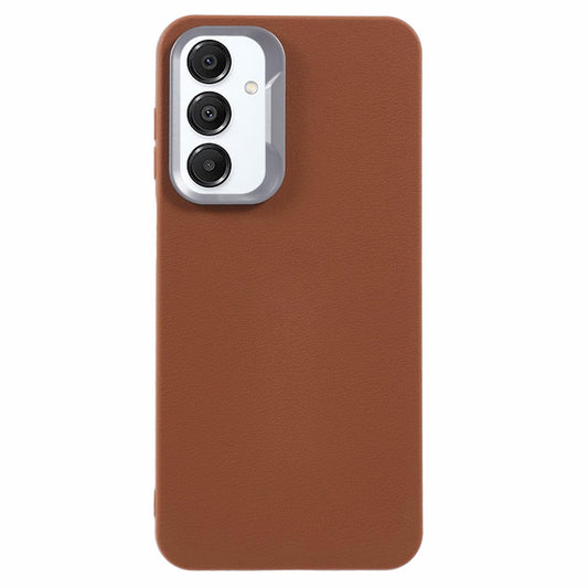 For Samsung Galaxy A16 5G  /  4G Case Leather Textured TPU Shockproof Phone Cover - Brown