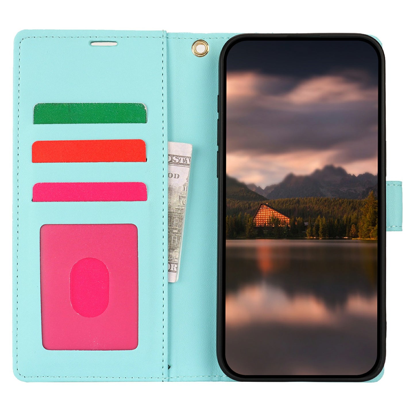 For Samsung Galaxy A16 4G / 5G Case with Hand Strap Flower Imprint Leather Wallet Phone Cover - Blue