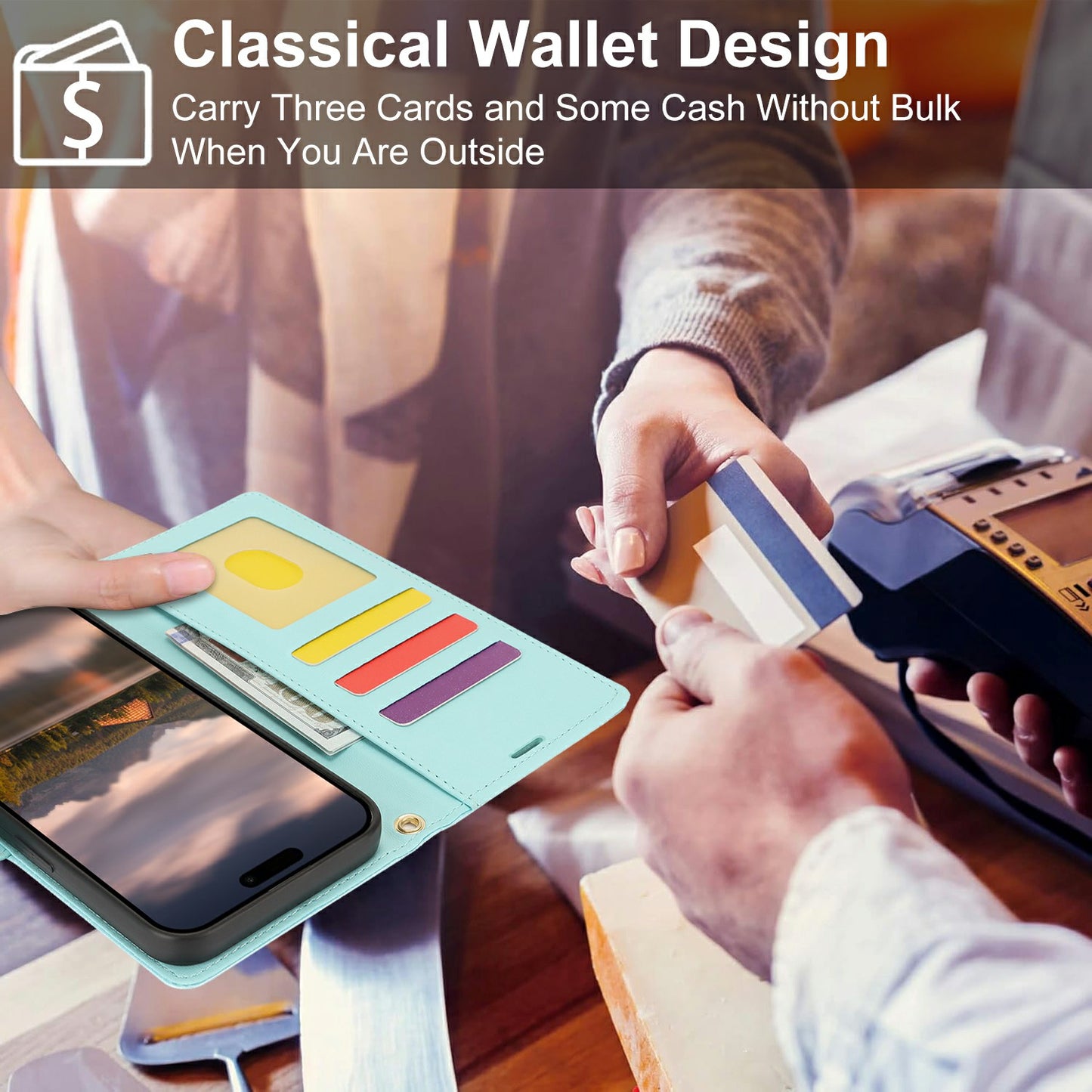 For Samsung Galaxy A16 4G / 5G Case with Hand Strap Flower Imprint Leather Wallet Phone Cover - Blue