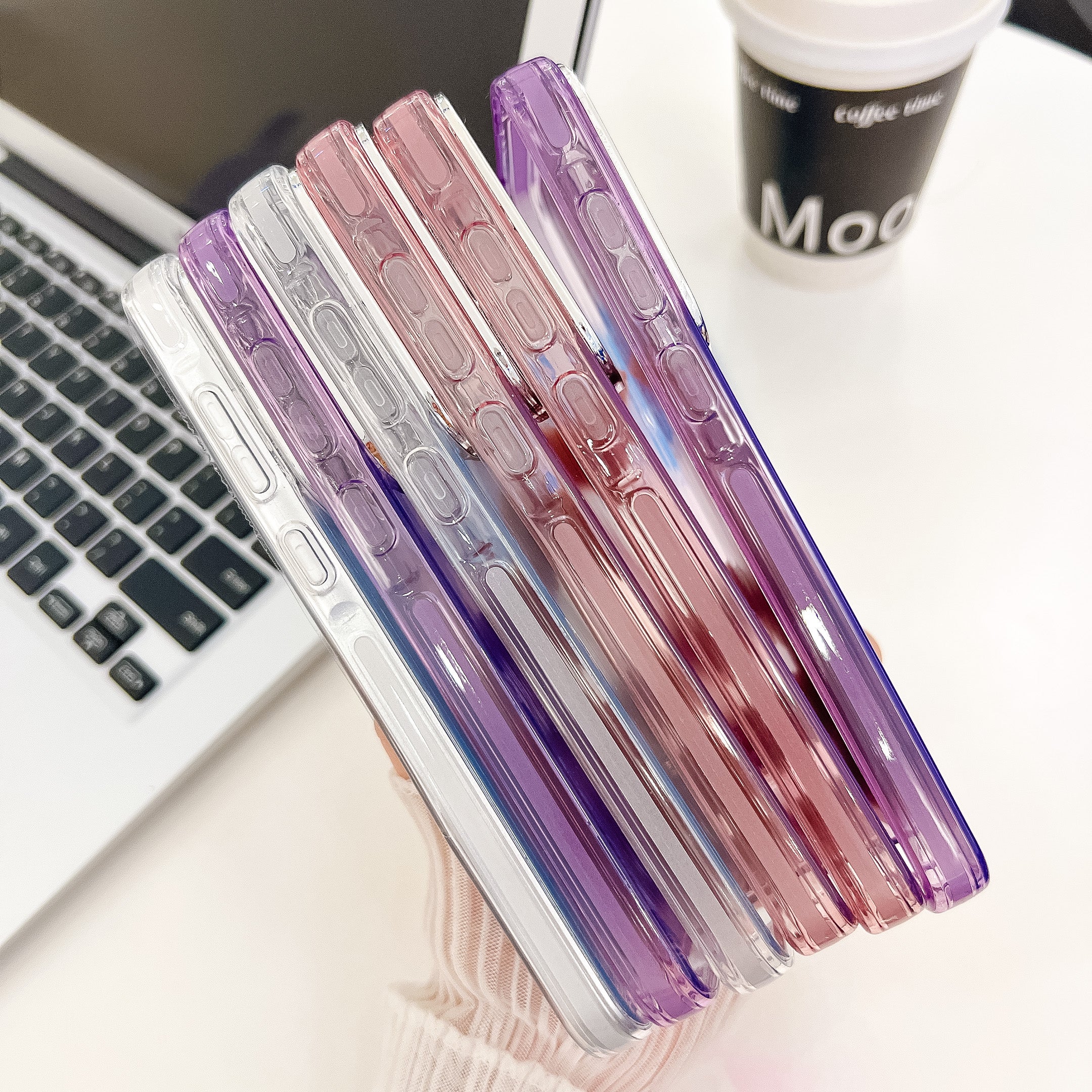 For Samsung Galaxy A16 4G / 5G Case IMD Design Shockproof PC+TPU Phone Cover with Glass Lens Film - Feather Pattern / Pink