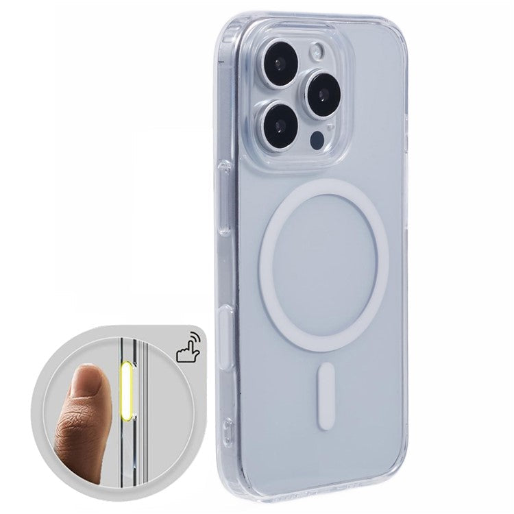 For iPhone 16 Pro Clear Case Compatible with MagSafe TPU+PC Back Cover