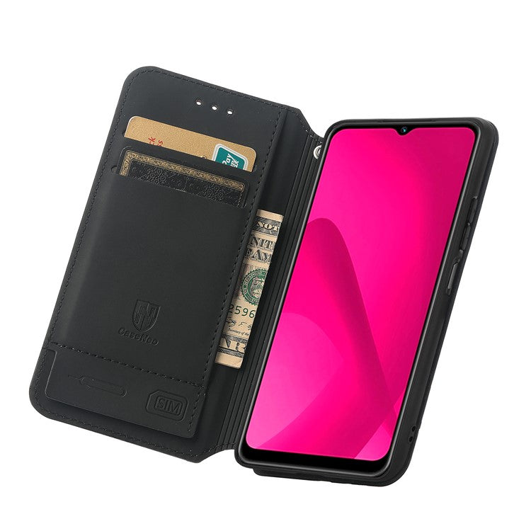 CASENEO RFID Blocking Phone Case For Xiaomi Redmi 14C 4G / 14R 5G / Poco C75 4G Wallet Leather Cover Pattern Print - Rhombus