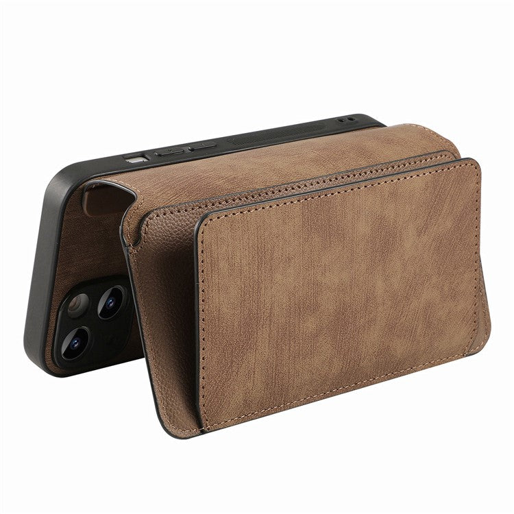 CASENEO MW-02 Phone Case For Xiaomi Redmi 14C 4G / 14R 5G / Poco C75 4G Detachable Magnetic Leather Flip Phone Cover - Brown