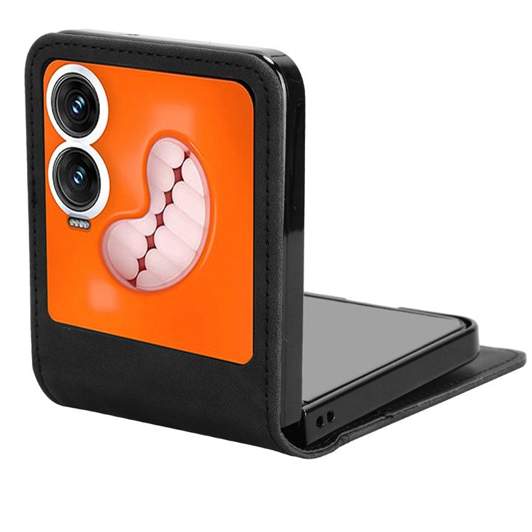 For Infinix Zero Flip 5G X6962 Case Separable Design Card Slot Leather+PC Phone Cover - Black - Black