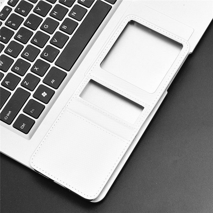 For Infinix Zero Flip 5G X6962 Case PU Leather Diamond Texture Phone Cover - White