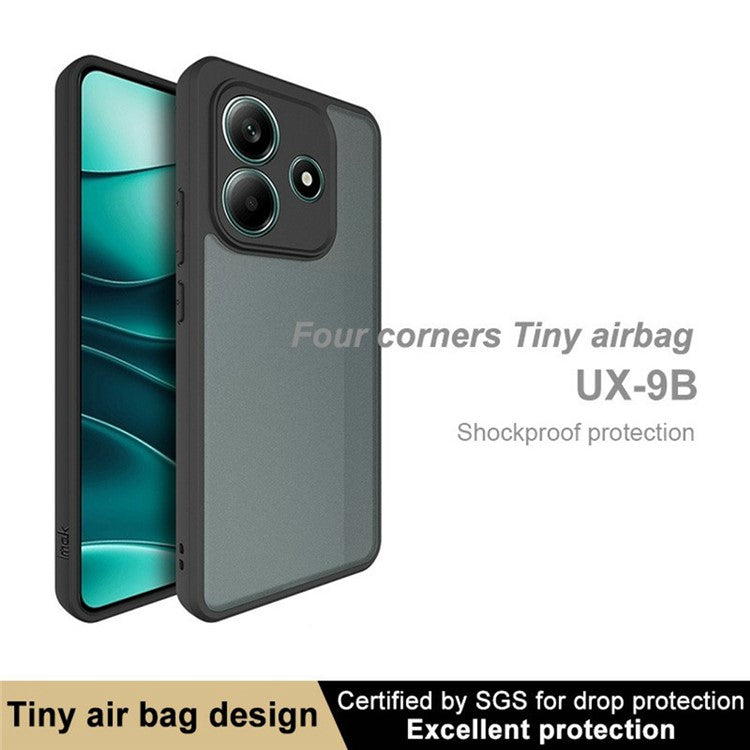 IMAK UX-9B Series For Xiaomi Redmi Note 14 5G Case Tiny Airbag PC+TPU Matte Phone Cover
