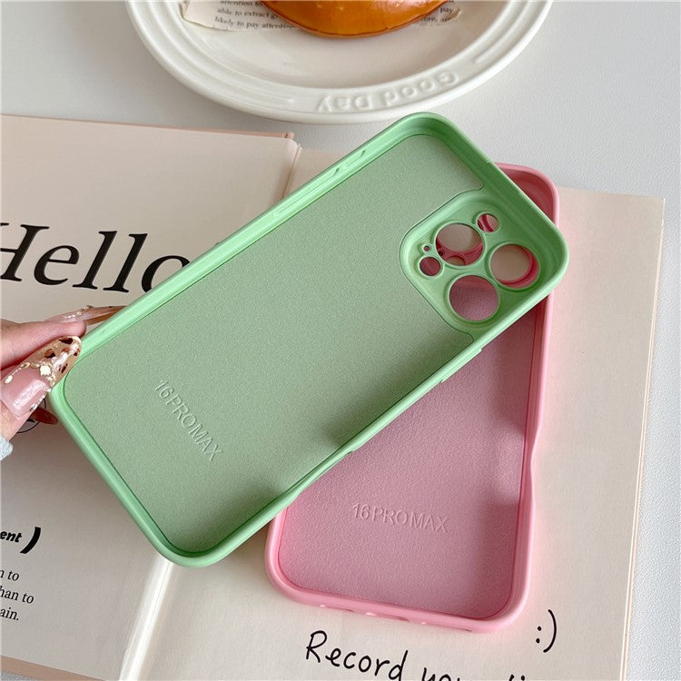 For iPhone 16 Pro Phone Back Case Scratch Resistant Silicone Mobile Cover - Violet