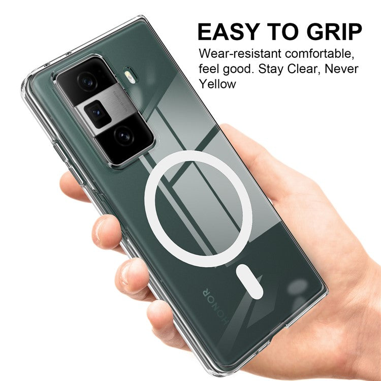 For Honor Magic Vs3 5G Clear Case TPU+Acrylic Magnetic Phone Cover Compatible with MagSafe