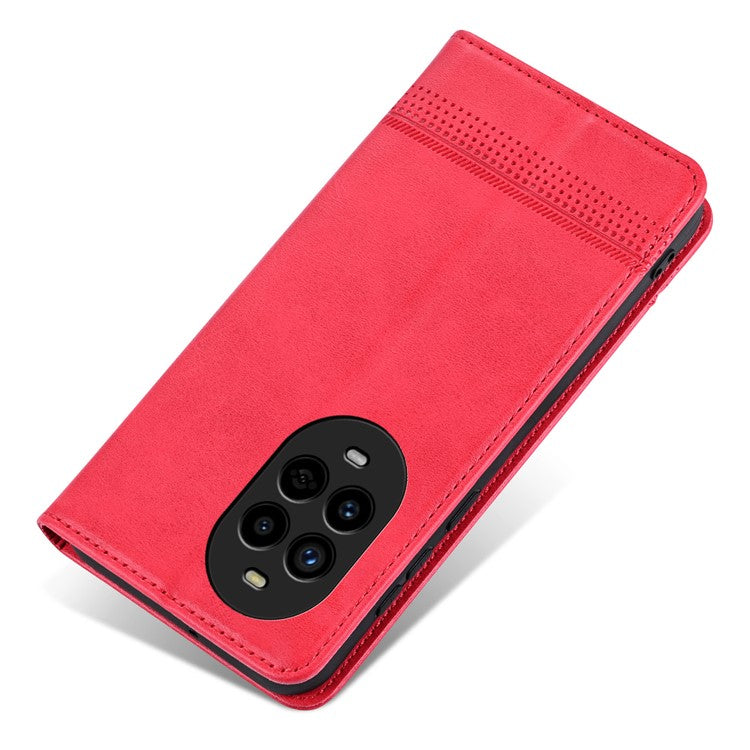 AZNS For Huawei nova 13 Pro 5G Case Cowhide Texture PU Leather Wallet Phone Cover - Red