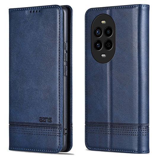 AZNS For Huawei nova 13 Pro 5G Case Cowhide Texture PU Leather Wallet Phone Cover - Blue