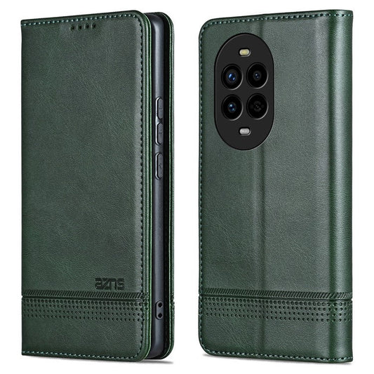 AZNS For Huawei nova 13 Pro 5G Case Cowhide Texture PU Leather Wallet Phone Cover - Green