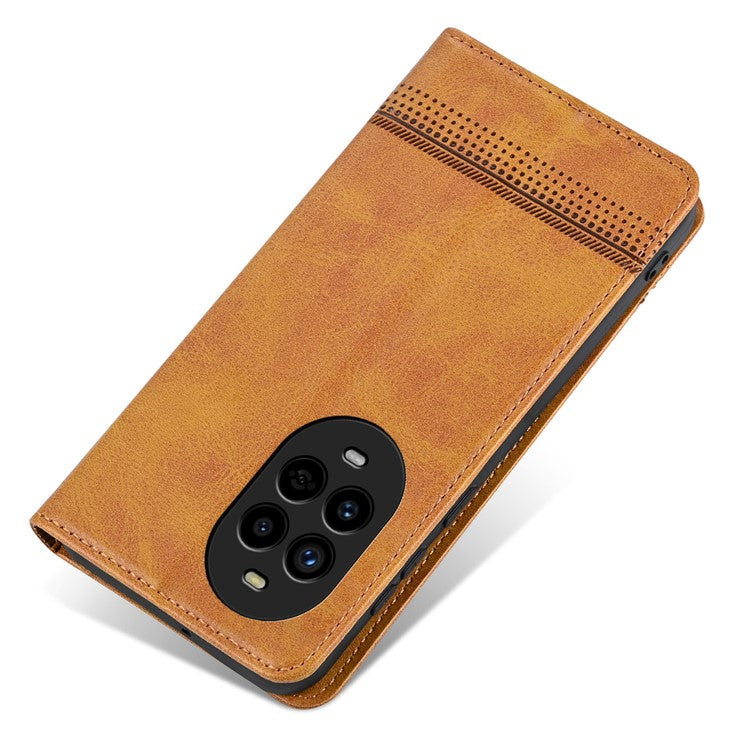 AZNS For Huawei nova 13 Pro 5G Case Cowhide Texture PU Leather Wallet Phone Cover - Brown