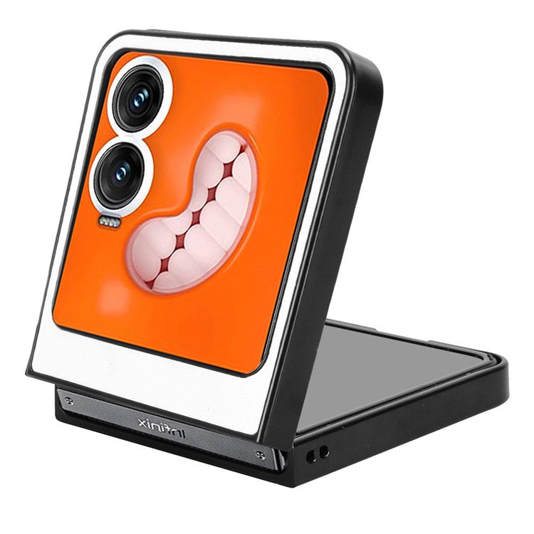 For Infinix Zero Flip 5G Case Carbon Fiber Texture Shockproof PU+PC Phone Cover - White