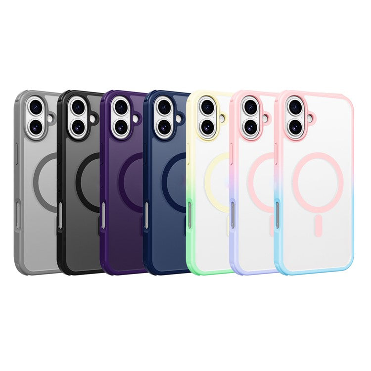 For iPhone 16 Magnetic Case Compatible with MagSafe TPU+PC Phone Cover - Blue