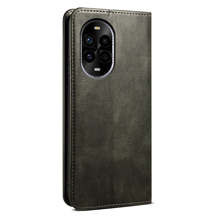 For Huawei nova 13 Pro 5G Case Crazy Horse Texture Waxy Leather Wallet Stand Phone Cover - Green