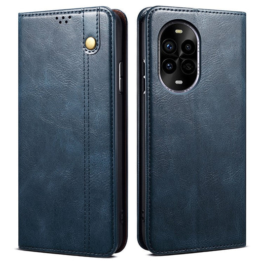 For Huawei nova 13 Pro 5G Case Crazy Horse Texture Waxy Leather Wallet Stand Phone Cover - Blue