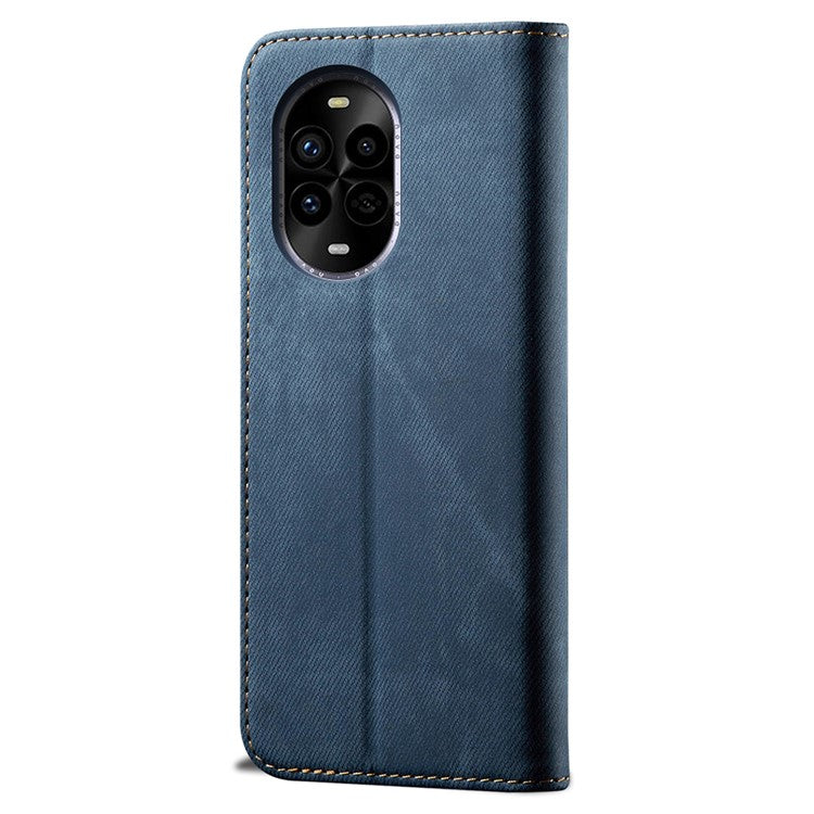 For Huawei nova 13 Pro 5G Case Jeans Cloth Texture Anti-Scratch Leather Stand Phone Cover - Blue