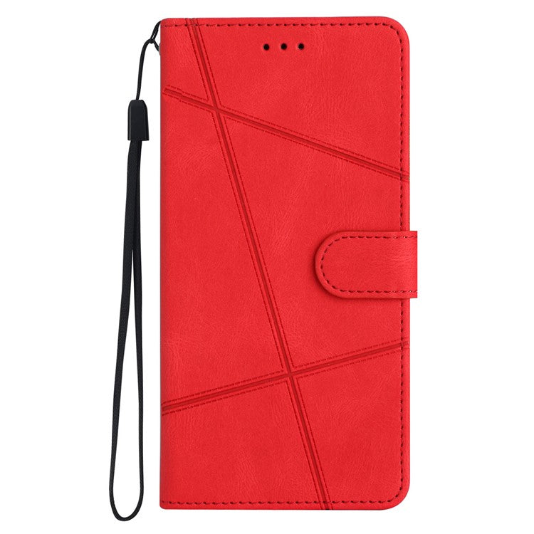 For Google Pixel 9a Case Crazy Horse Texture PU Leather Wallet Stand Phone Cover - Red