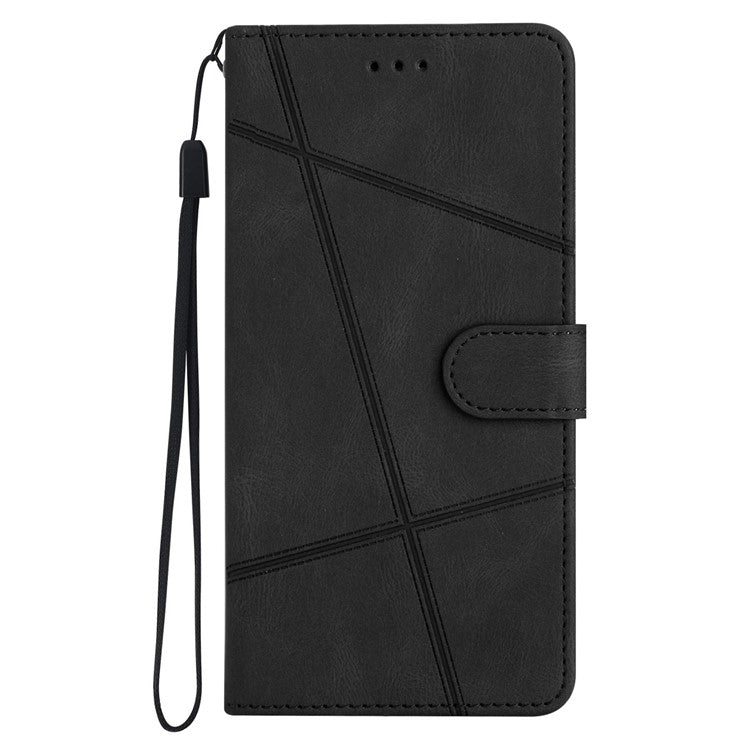 For Google Pixel 9a Case Crazy Horse Texture PU Leather Wallet Stand Phone Cover - Black