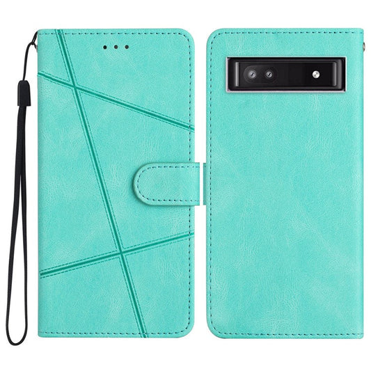 For Google Pixel 9a Case Crazy Horse Texture PU Leather Wallet Stand Phone Cover - Green