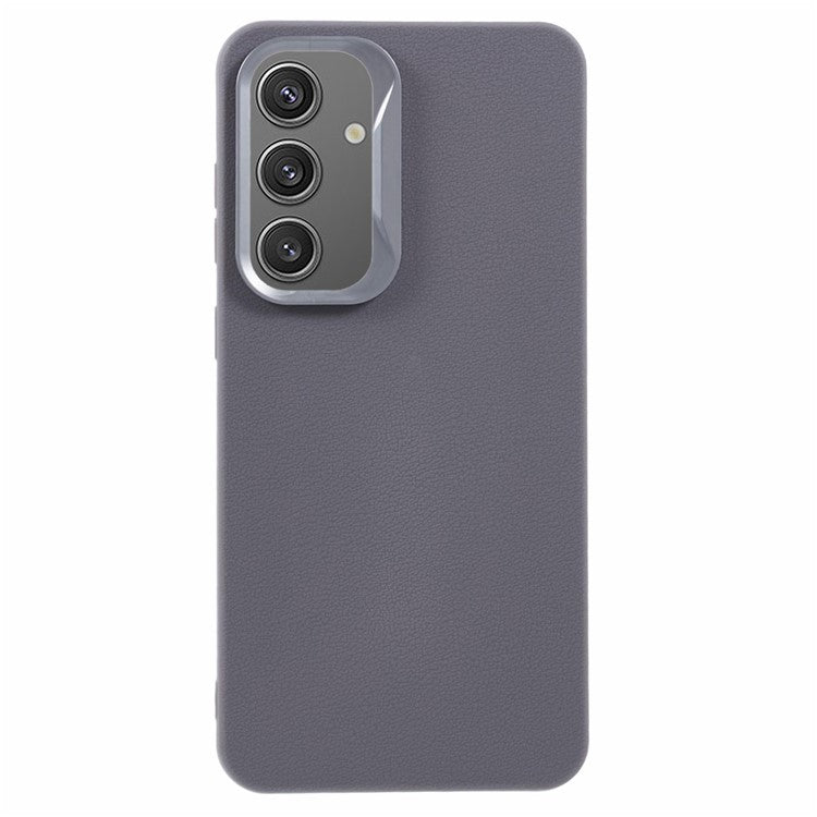 For Samsung Galaxy S24+ Case Leather Textured TPU Shockproof Phone Cover - Grey