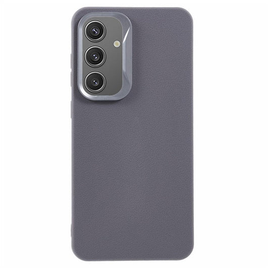 For Samsung Galaxy S24+ Case Leather Textured TPU Shockproof Phone Cover - Grey