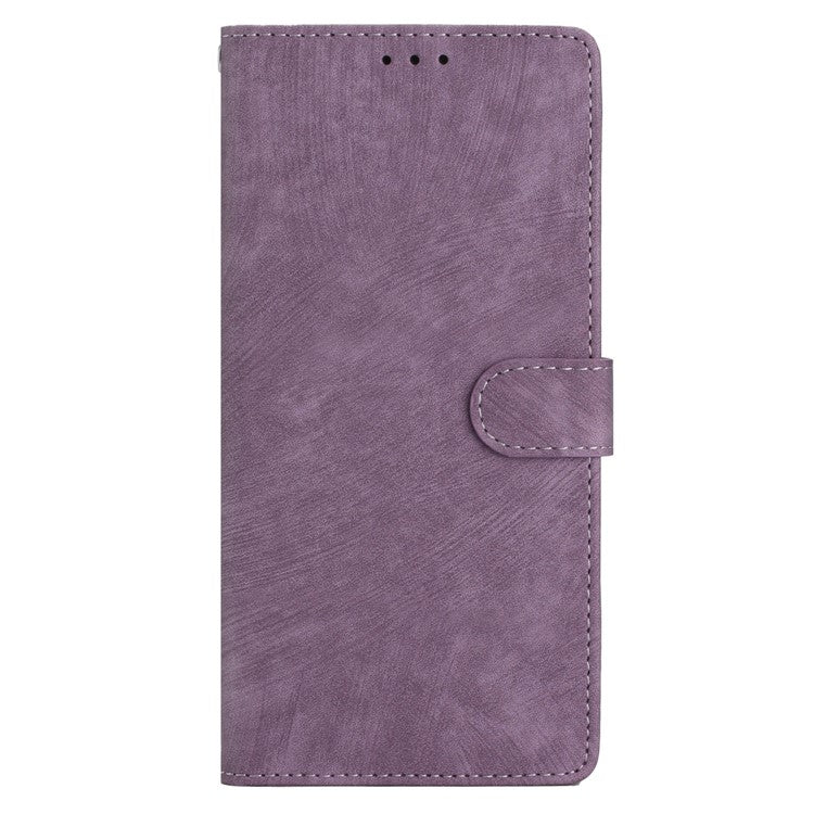 For Xiaomi Redmi Note 14 5G Case with Card Clots Skin-Touch PU Leather Phone Cover Stand - Purple