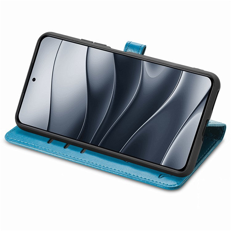 For Xiaomi Redmi Note 14 5G Case Leather Wallet Flip Phone Cover Cute Cat Dog Pattern - Blue