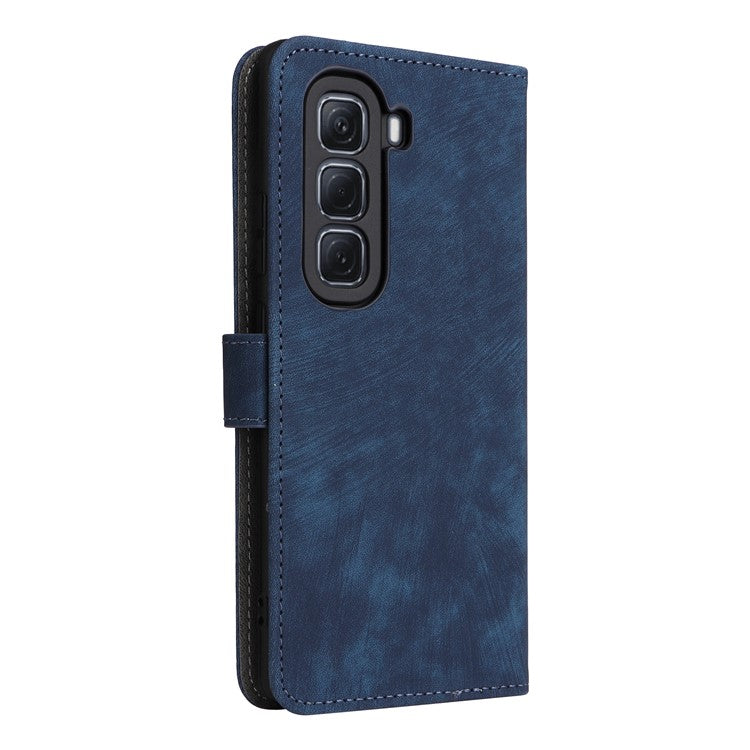 For Infinix Hot 50 Pro 4G X6881 Wallet Phone Case RFID Blocking PU Leather Flip Cover Stand View - Blue